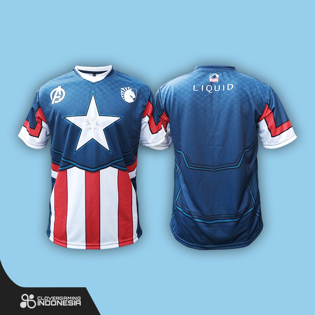 Jersey Team Liquid x Marvel Quantum Realm / Captain America / Iron Man - Avengers Endgame