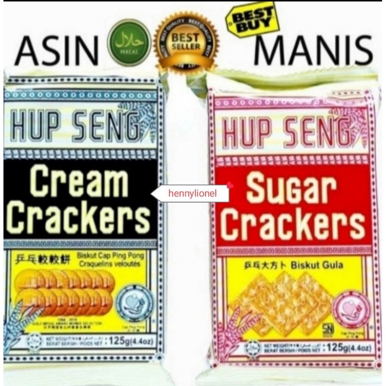 

hupseng sugar cream crackers 125gr/hupseng cream crackers 125gr