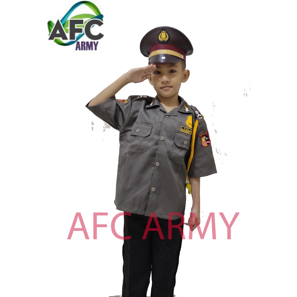 DISKON BAJU POCIL SERAGAM POLISI ANAK LENGAN PENDEK