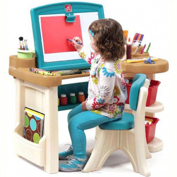 Meja Belajar Anak Minimalis Step2 Import Deluxe Art Master Desk