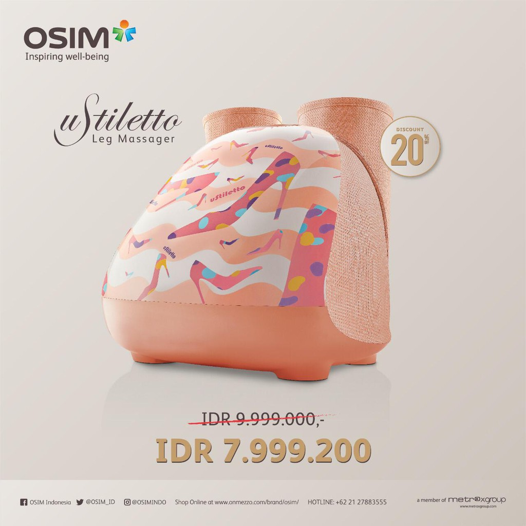 OSIM alat pijit kaki  Ustiletto Leg Massager