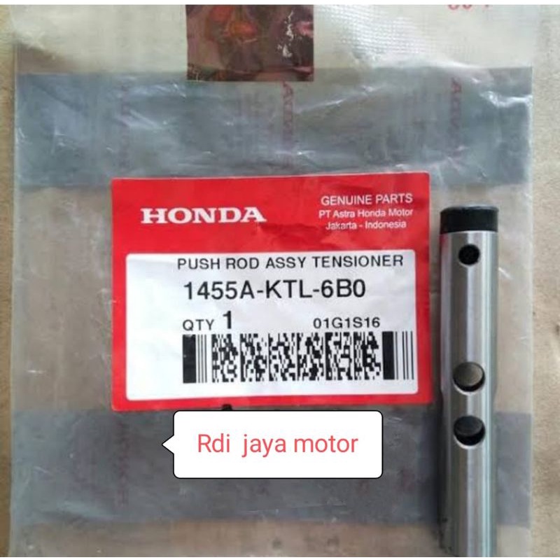 SULINGAN STUT KAMPRAT PENEKAN RANTAI MESIN PUSH ROD ASSY TENSIONER SUPRA X 125 FI 1455A-KTLA-6B0 ORI