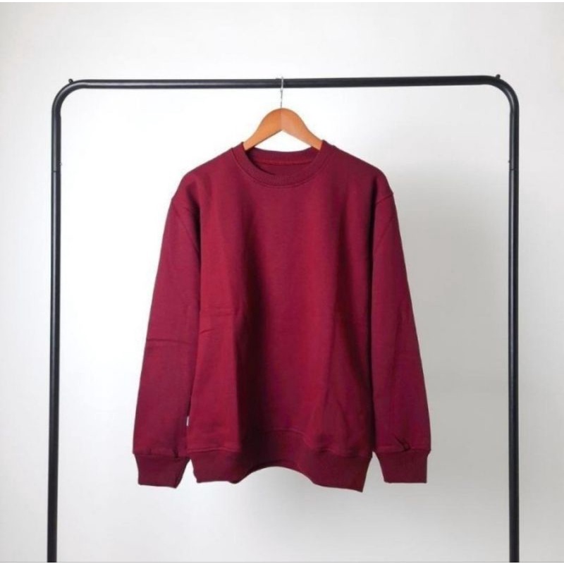 Sweater Crewneck Sweatshirt Polos SIZE M - XL Cowok Cewek / Pria Wanita Terlaris