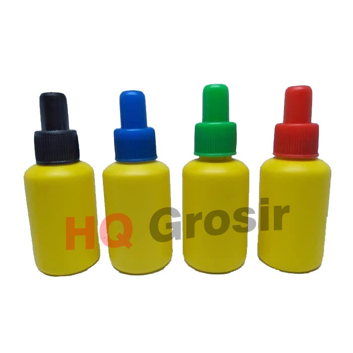 

Botol HDPE Kuning Tinta Kerucut 25ml (Bisa Untuk Tinta Printer, Cat akrilik/acrylic)