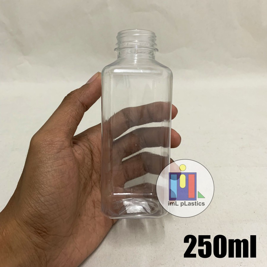 Botol Kick Square (Kotak) / Botol Plastik Kekinian 250 ml SN- 1 pcs