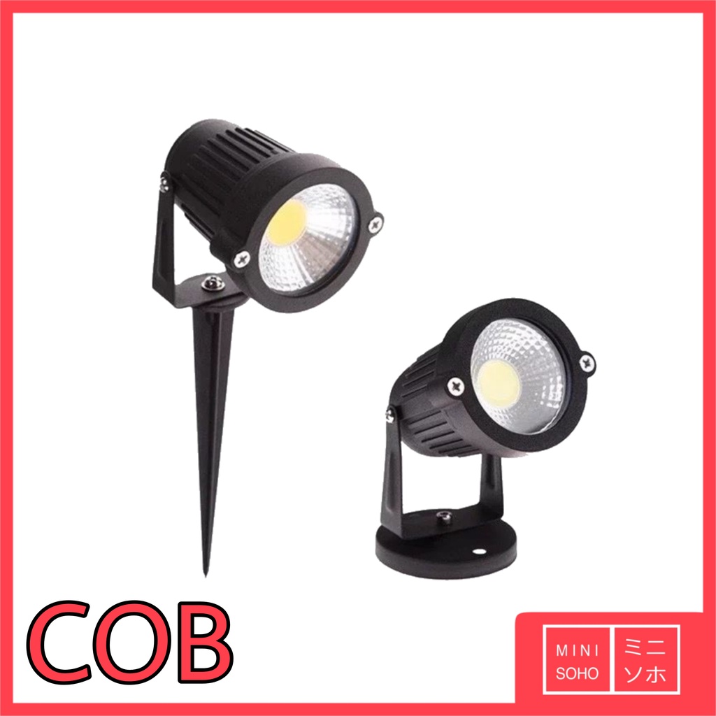 Lampu LED COB Taman Halaman Teras Outdoor Sorot 5W Watt Tancap Plafon Spot Spotlight Garden Park Light Lamp