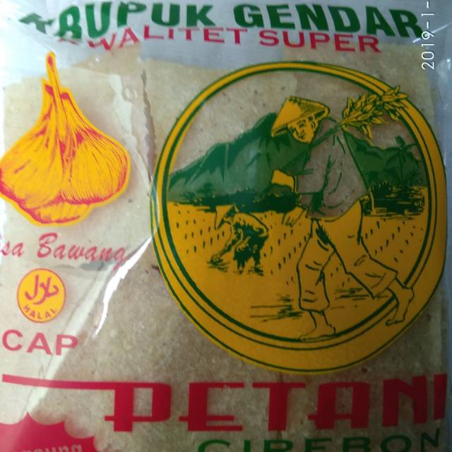 

Kerupuk gendar krupuk mentah tradisional cap petani khas Cirebon netto 250 gram