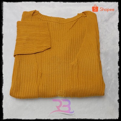 Cardigan Rajut || OVERSIZE CARDY || LOOCY BOXY-Mustard