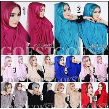 Jilbab Yola Amora Premium / Hijab Yola Amora / Khimar Yolla Amora