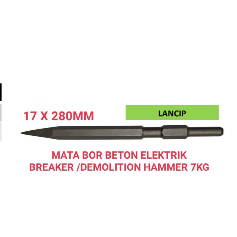 MATA BOR BETON / TEMBOK ELEKTRIK BREAKER / DEMOLITION HAMMER 7KG