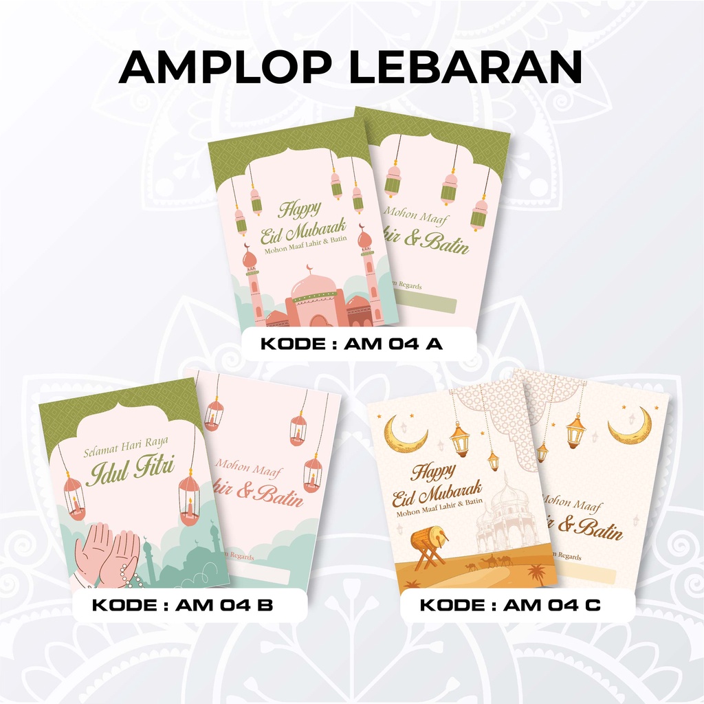 

Artomaringi Amplop Idul Fitri Custom / Angpau Lebaran AM04