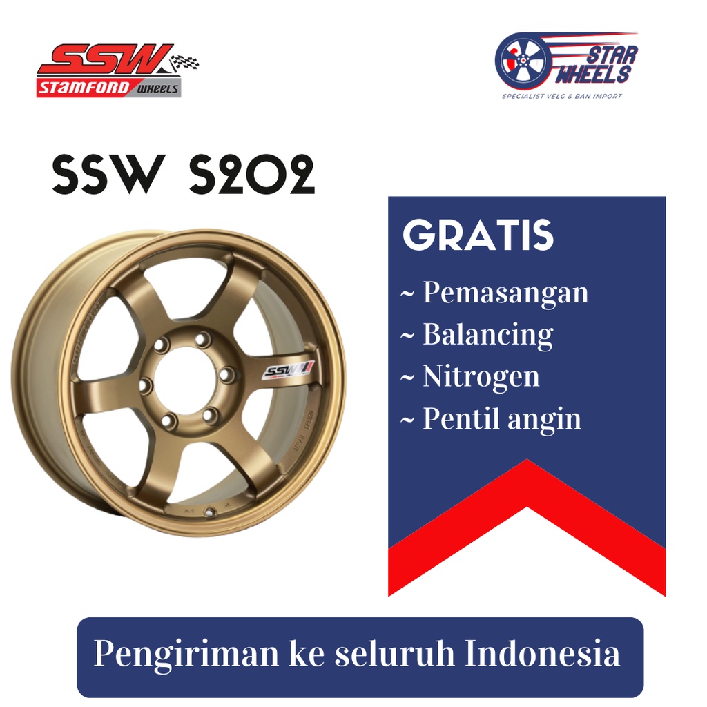 Velg Mobil SSW S202 TE37 R17 x 9 Pcd 6x139,7 ET +20