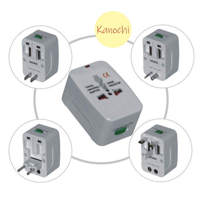 Universal Travel Adapter / Adaptor EU + AU + UK + US Plug