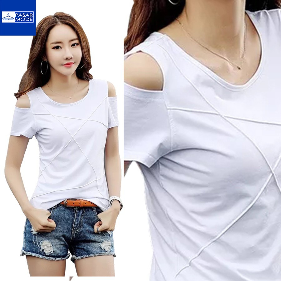 BARBARA Kaos Korea Wanita Kaos Wanita Lengan Pendek T Shirt