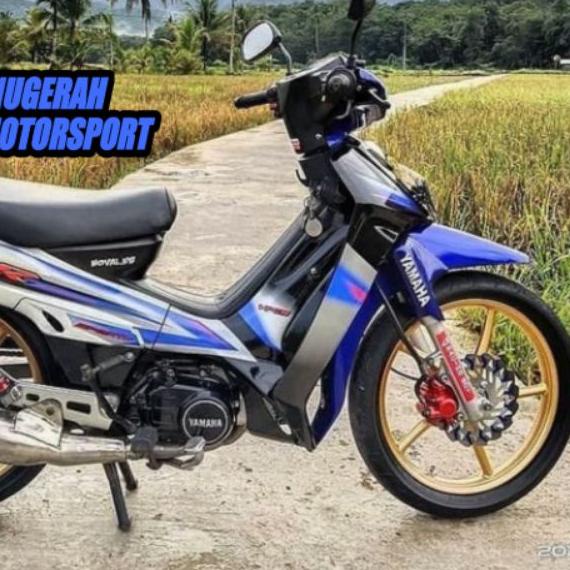 ← striping / sticker lis body fizr / fiz r / f1zr 2003 hitam silver grafis biru ➸
