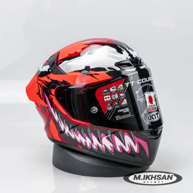 Helm KYT TT Course Marvel Carnage / TTC Carnage / Produk Original KYT