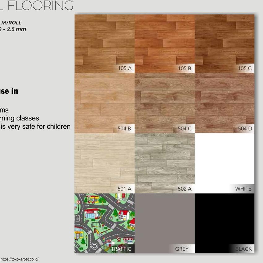 ➵ Karpet Lantai Alva / Karpet vinyl lantai Motif Kayu / Karpet Lantai Terlengkap ❀