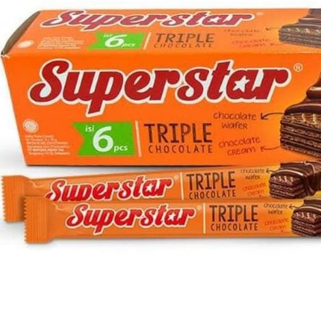 

Roma wafer superstar triple chocolate kemasan box