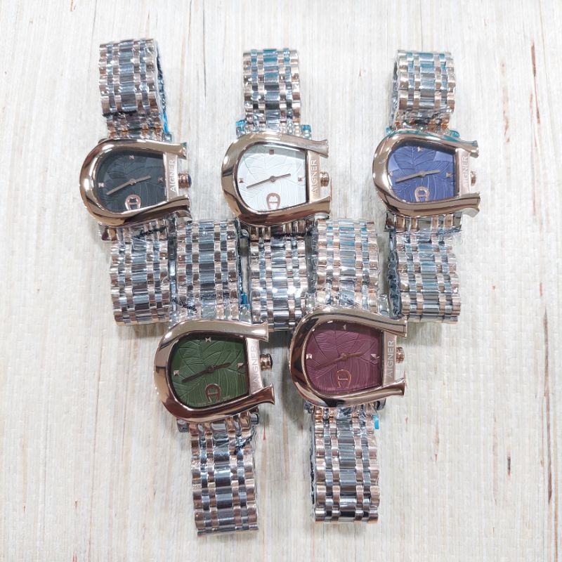 Jam Tangan Aigner A1800 Original Genua Due Silver Kombinasi