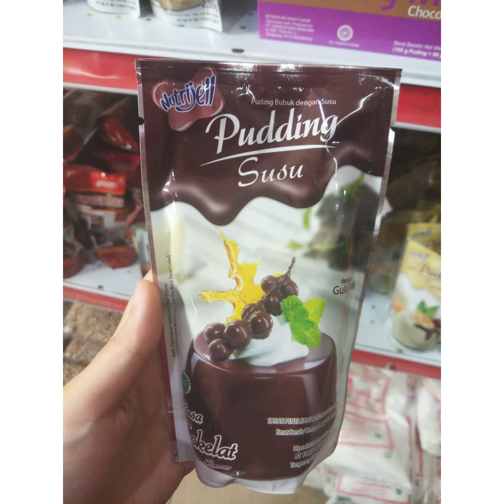 PUDDING SUSU COKLAT STRAWBERRY VANILLA CAPPUCINO MANGGA NUTRIJELL 145 GR / MILKY PUDING NUTRIJEL CHOCOLATE