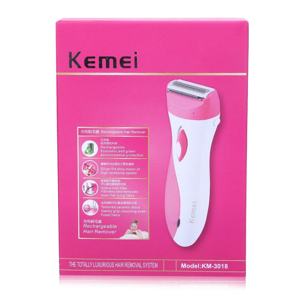 Kemei KM 3018 Alat cukur Bulu Sensitif Wanita Lady Shaver Charger