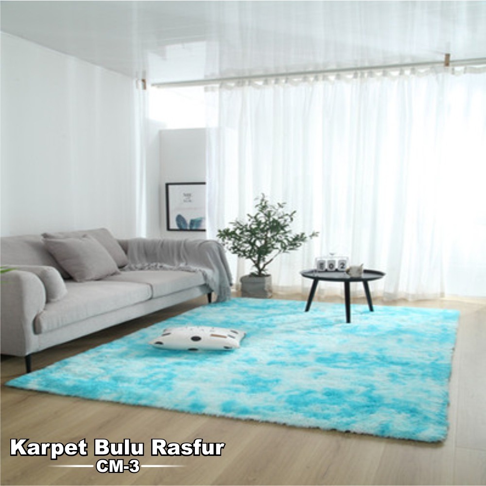 Karpet Bulu Rasfur Karpet Bulu Lembut Dan Nyaman Uk 90X150CM &amp; 120X180CM Karpet Murah Karpet Anti Slip