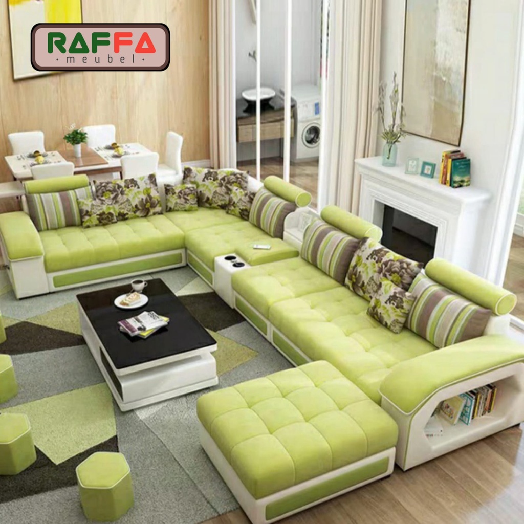 U55 RAFFA MEUBEL - Sofa Leter U Best Seller - Sofa Tamu - Sofa Keluarga - Sofa moderen -Sofa Leter U