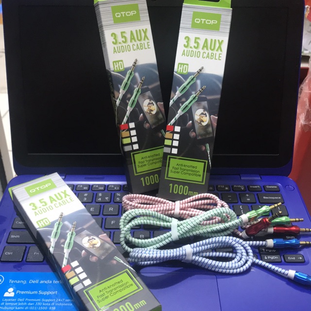 KABEL AUX SPILITER AUDIO QTOP MURAH 1in1 JACK AUDIO AUX QTOP 1 TO 1