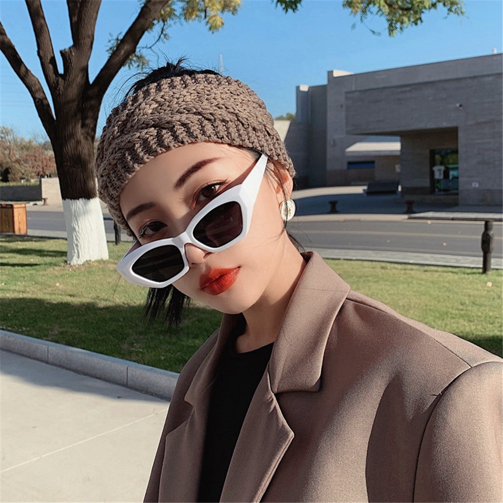 【COD Tangding】Fashion Cat Eye Sunglasses Personalized Jelly-colored Sunglasses Cross-Border Polygon Sunglasses Tide