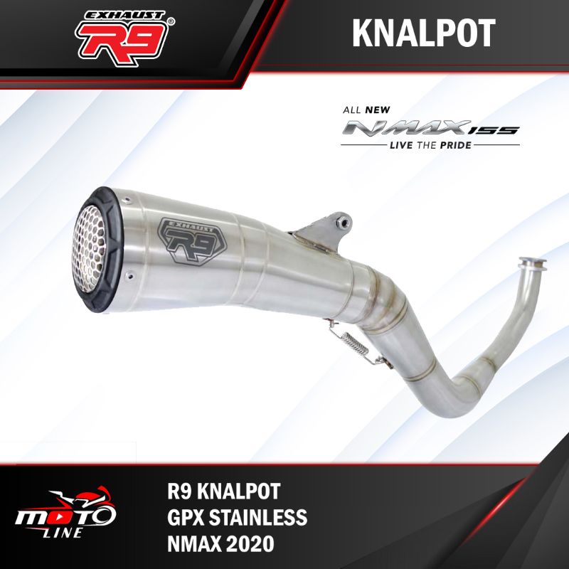 knalpot r9 gpx stainlese nmax 2020