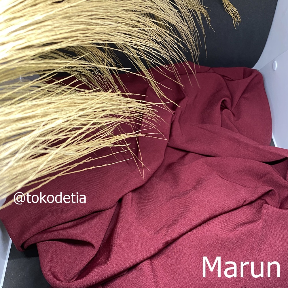TERMURAH Kain Wolfis Grade A /  Wolpeach Premium /Wolvis Premium gamis tunik fashion-Marun