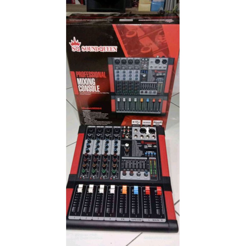 mixer soundqueen mini 4 original soundqueen 4 chanel mono