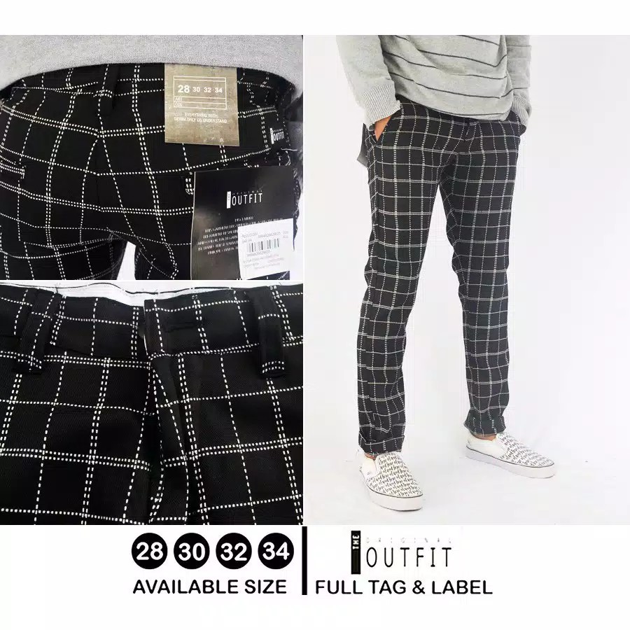 CELANA PRIA - CELANA PANJANG TROUSERS TARTAN-CELANA PANJANG MURAH