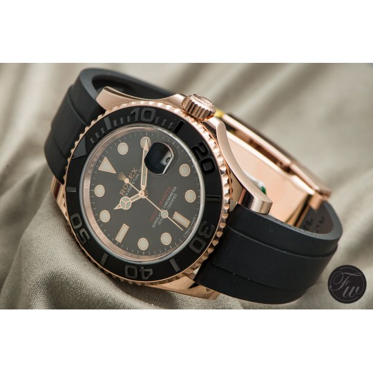 JAM TANGAN PRIA ROLEX YATCHMASTER RUBBER SWISS ETA COPY CLONE