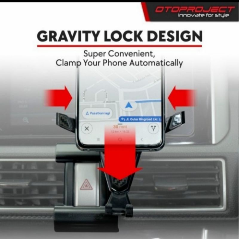 Phone Holder Tempt Tatakn Hp Mobil All New Ertiga Carbon