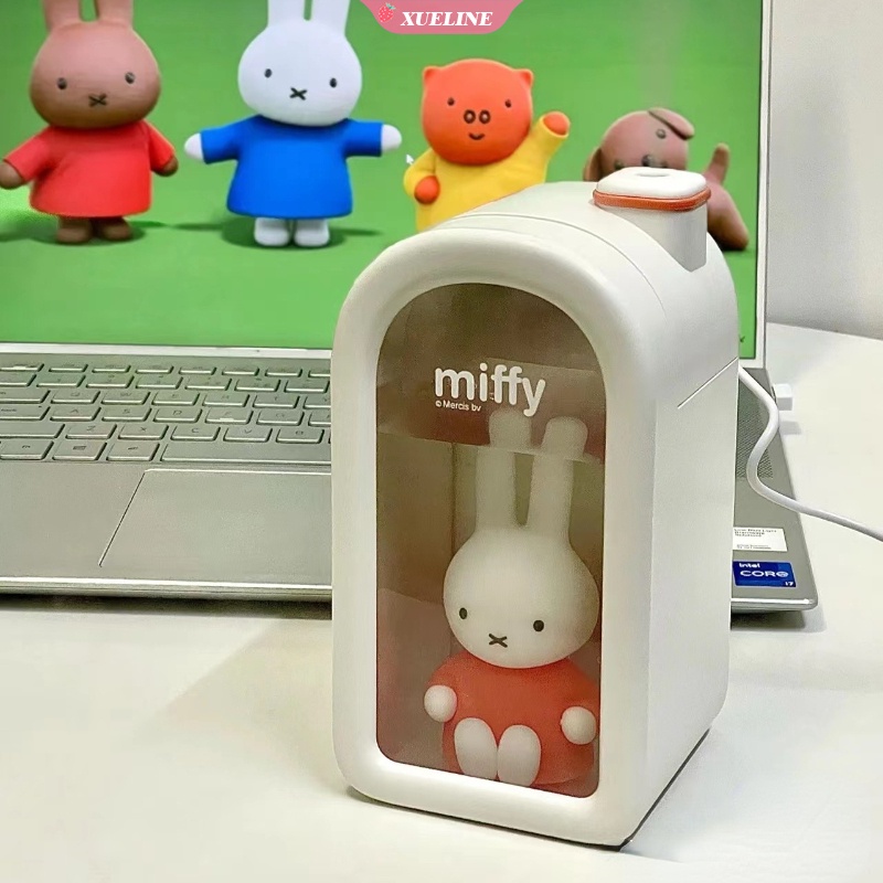 Miffy X MIPOW 380ml Humidifier Pelembab Udara Aromaterapi Essential Oil Motif Kartun Lucu Dengan Lampu LED