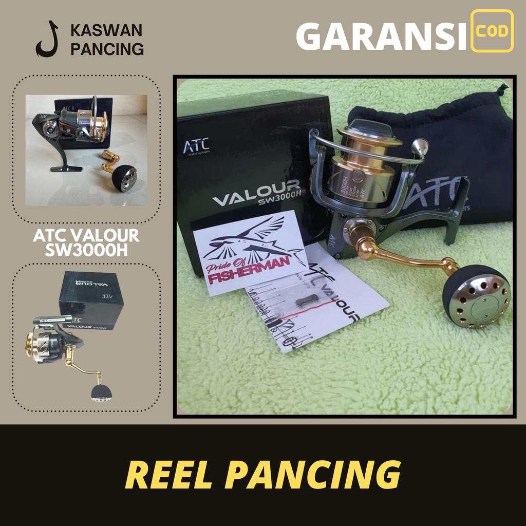 COD FISHING REEL ATC VALOUR 3000 SW H TERLARIS GARANSI