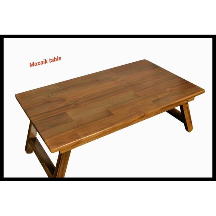 PROMO Meja lipat laptop kayu jati/laptop stand/mozaik table CUCI GUDANG