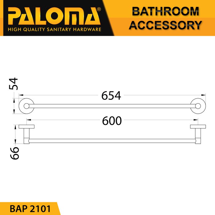 PALOMA BAP 2101 Rak Handuk Baju Gantungan Hanger Dinding Kamar Mandi