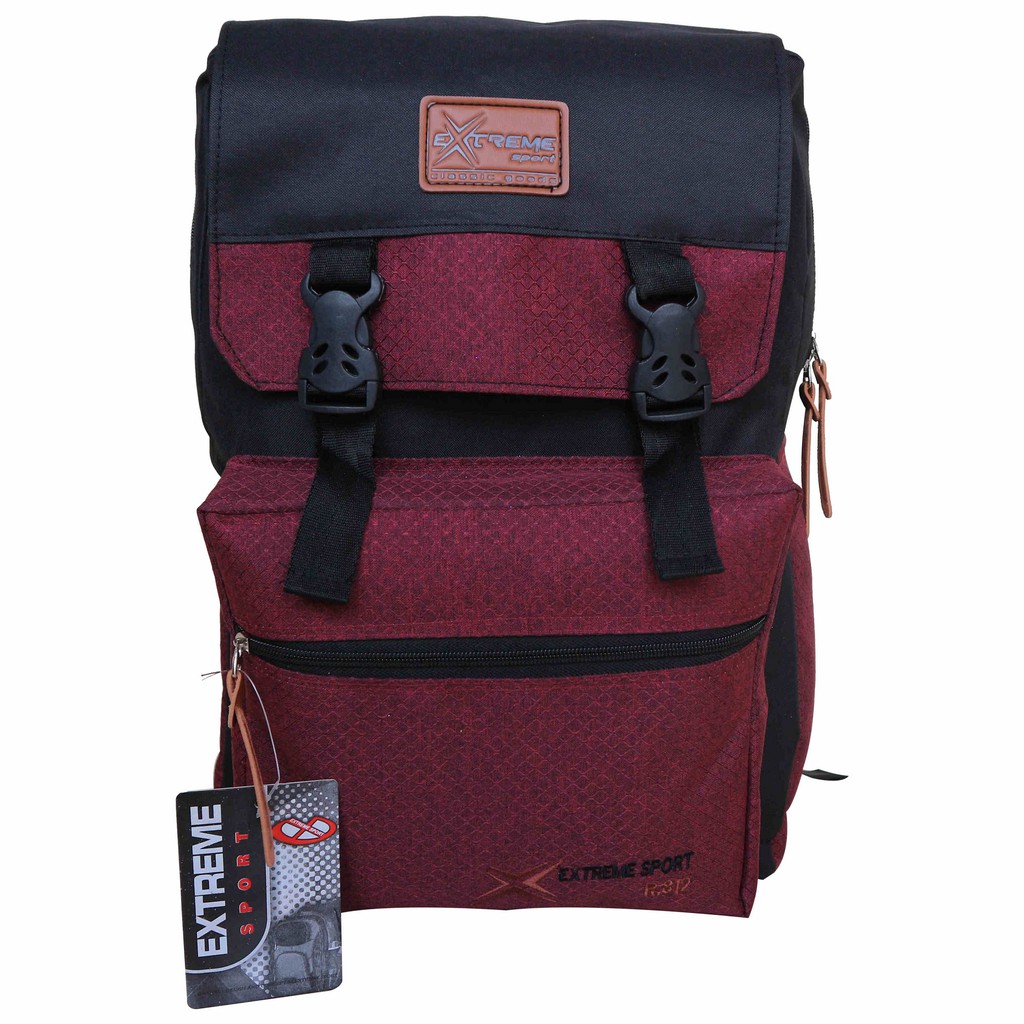 Tas Ransel Punggung Backpack Distro Extreme Merah Tua Bagus Keren Kece