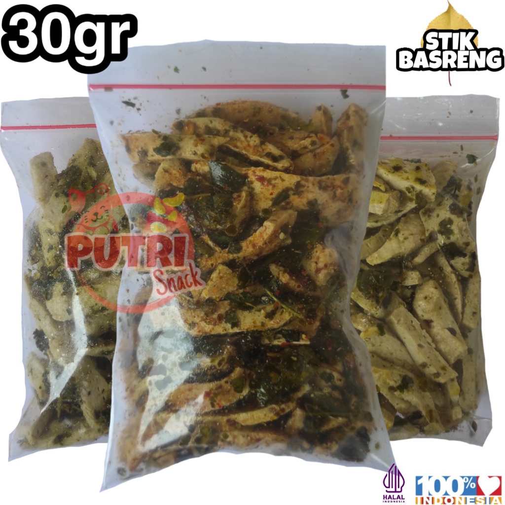 Stik Basreng Seblak Kering 30gr Daun Jeruk Banyak Rasa