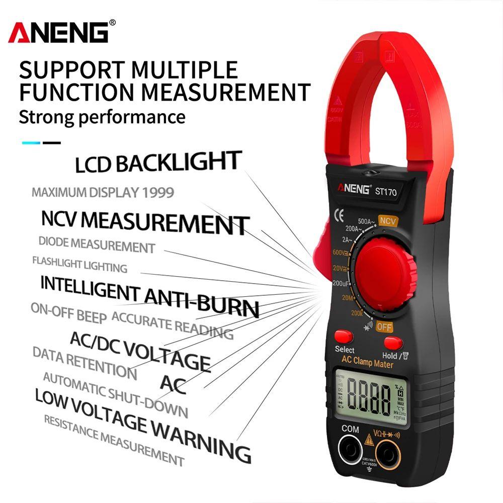 Nanas Digital Clamp Meter Data Show Hz Kapasitansi NCV Ohm Diode Test True RMS 500A Multimeter Arus AC