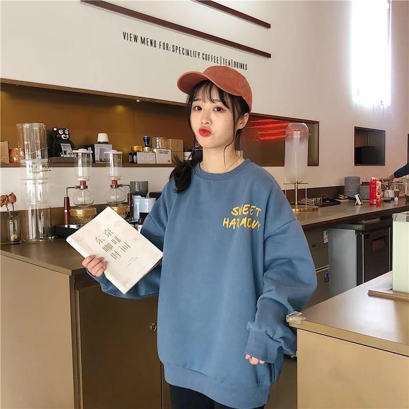 BEFAST - ZFS OOTD Wanita Sweater KANNA / SWEET HARMONY FLEECE OVERSIZE WANITA / Sweater Terbaru / Sweater kekinian 2021 / Sweater Style Korean / Sweater Jumbo / Sweater Fashion Remaja Wanita