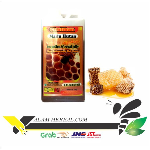 

Madu Hutan Gholiban Beepollen & Royal Jelly Kalimantan 1 KG Original