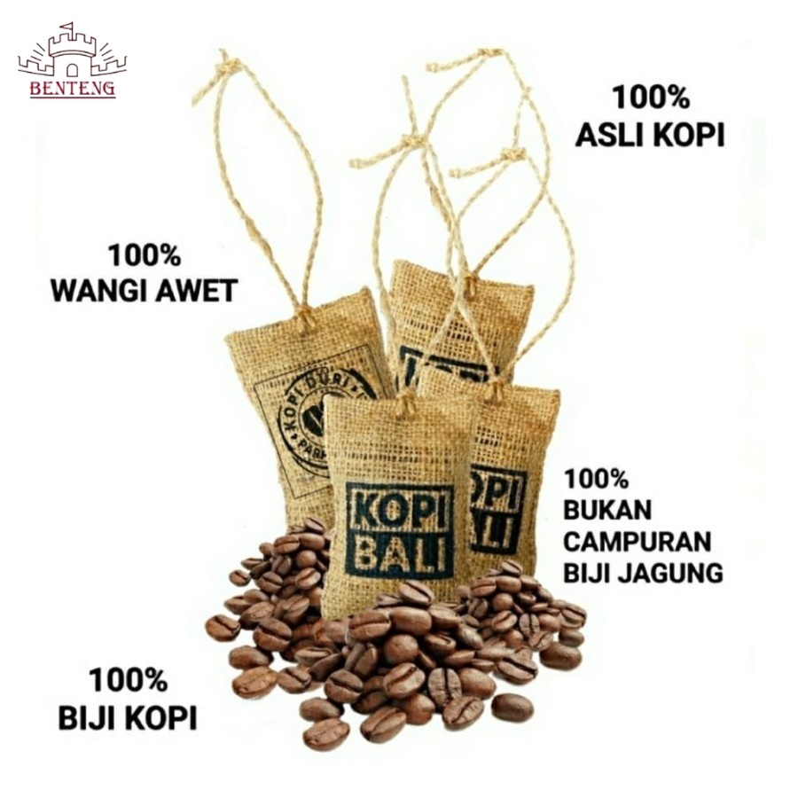 Pengharum Parfum Mobil Kopi Bali Asli Gantung - Parfum Mobil Kopi Bali