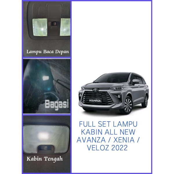 LAMPU PLAFON KABIN LED INTERIOR NEW AVANZA XENIA VELOZ 2022 SET 4 LAMPU