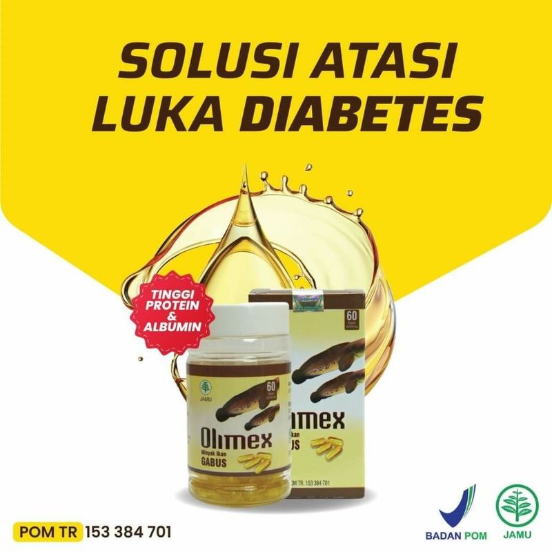 Olimex Kapsul Minyak Ikan Albumin Extark Minyak Ikan Gabus Untuk Luka Diabetes Dan Pasca Operasi Isi 60