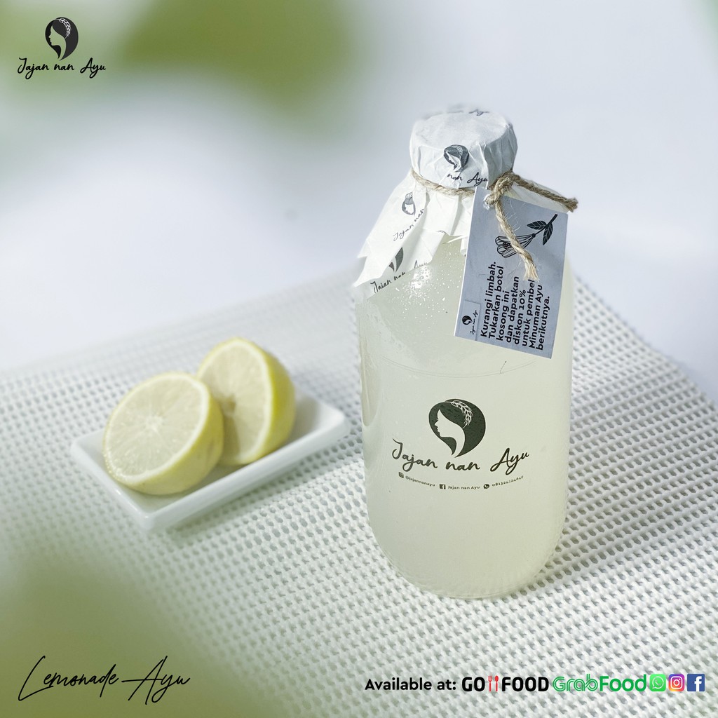 

Lemonade Ayu 600ml (Botol Kaca dan tas Spunbound REUSABLE)
