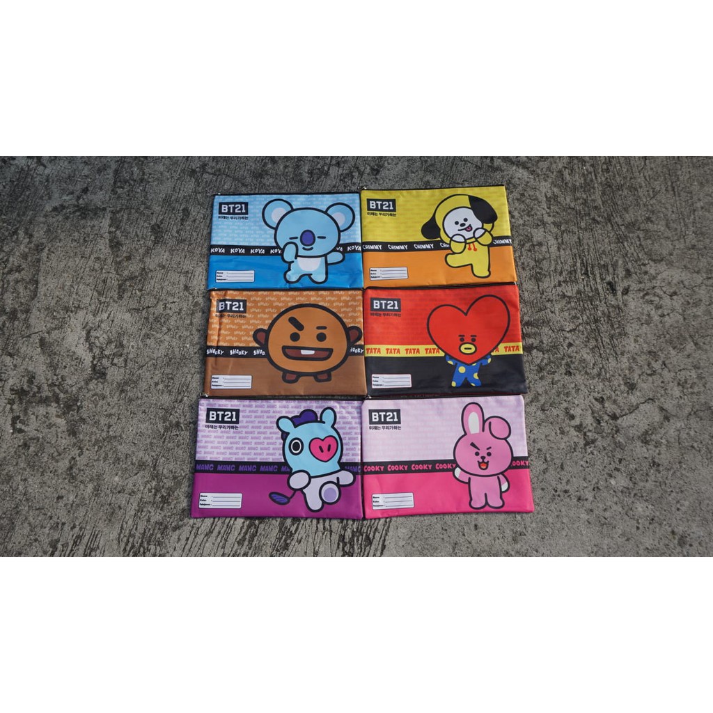 

MAP KANVAS PREMIUM FILE HOLDER UKURAN KERTAS A4 KARAKTER BTS BT21 LUCU KPOP KOREA BANGTAN BOYS ARMY