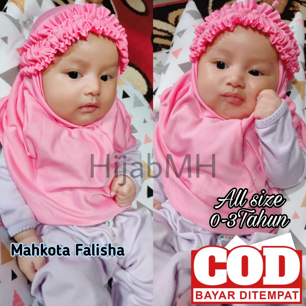 jilbab / anak / bayi / hijab /allsize 0-3 tahun/ FALISHA